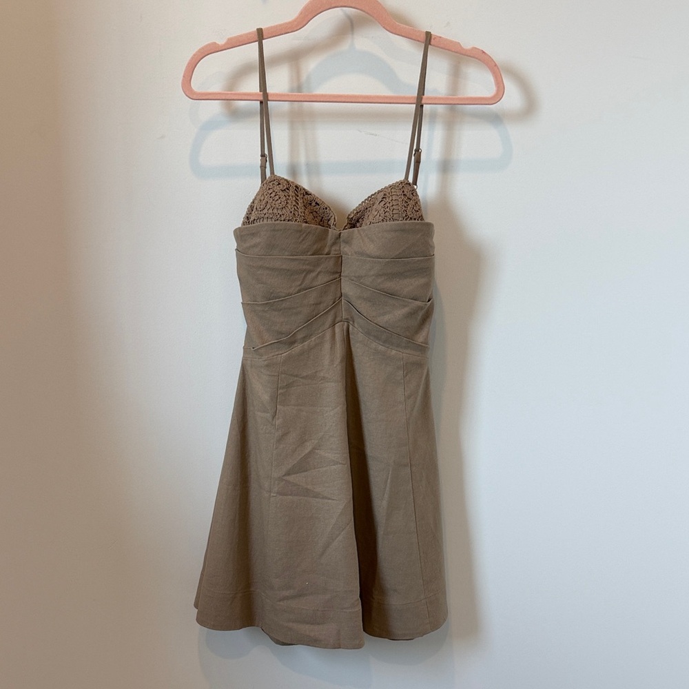 Savaya Mocha Spaghetti Strap Dress